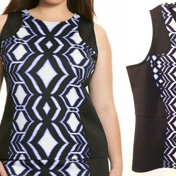 Lane Bryant Tops - 22/24 Lane Bryant Ikat Scuba Sleeveless Top